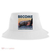 Become Ungovernable Moo Deng Humor Sustainable Bucket Hat