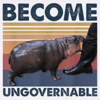 Become Ungovernable Moo Deng Humor Flat Bill Trucker Hat