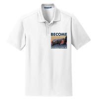 Become Ungovernable Moo Deng Humor Dry Zone Grid Polo