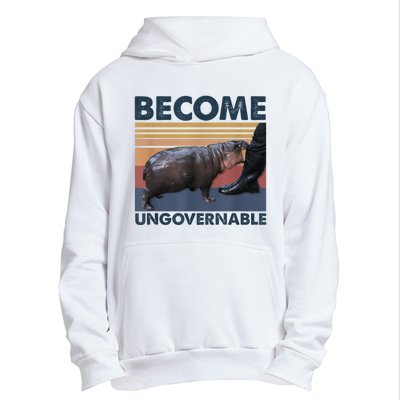 Become Ungovernable Moo Deng Humor Urban Pullover Hoodie