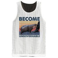 Become Ungovernable Moo Deng Humor Mesh Reversible Basketball Jersey Tank