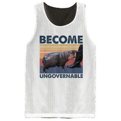 Become Ungovernable Moo Deng Humor Mesh Reversible Basketball Jersey Tank