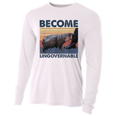 Become Ungovernable Moo Deng Humor Cooling Performance Long Sleeve Crew