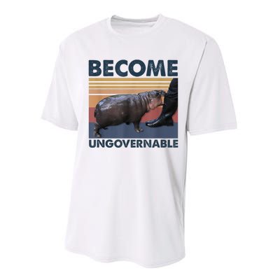 Become Ungovernable Moo Deng Humor Performance Sprint T-Shirt