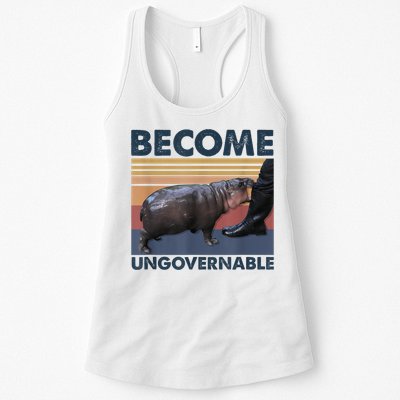 Become Ungovernable Moo Deng Humor Womens Tank Top