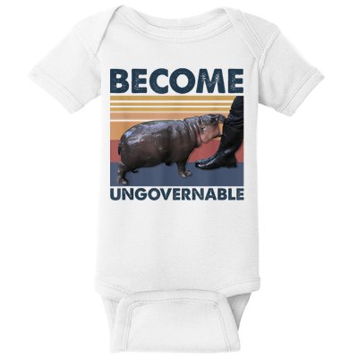 Become Ungovernable Moo Deng Humor Baby Bodysuit