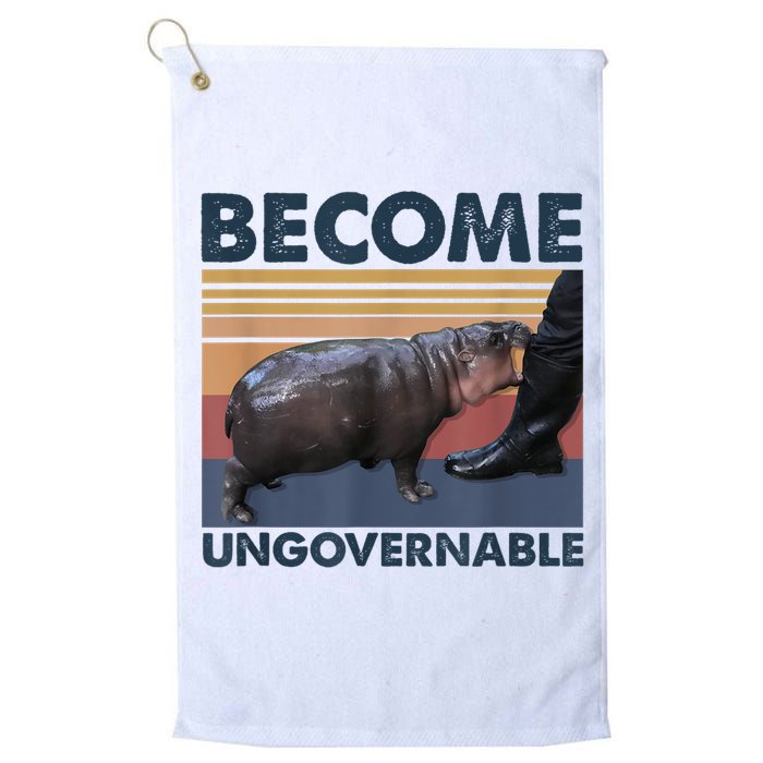 Become Ungovernable Moo Deng Humor Golf Towel