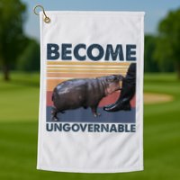 Become Ungovernable Moo Deng Humor Golf Towel