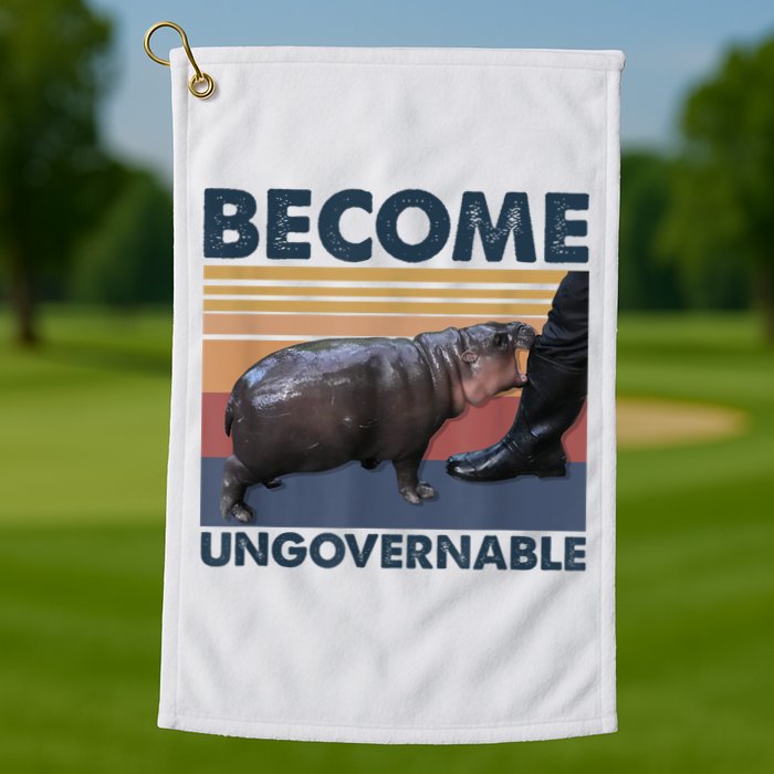 Become Ungovernable Moo Deng Humor Golf Towel