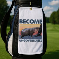 Become Ungovernable Moo Deng Humor Golf Towel