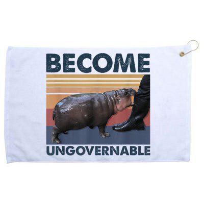 Become Ungovernable Moo Deng Humor Grommeted Golf Towel