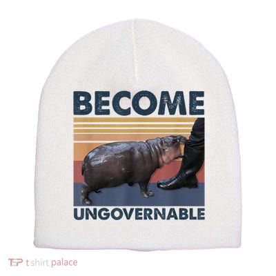 Become Ungovernable Moo Deng Humor Short Acrylic Beanie