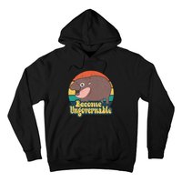 Become Ungovernable Moo Deng Humor Cute Baby Hippo Joke Hoodie