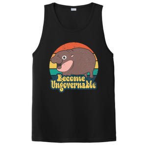 Become Ungovernable Moo Deng Humor Cute Baby Hippo Joke PosiCharge Competitor Tank