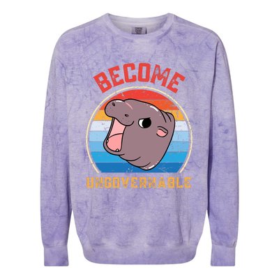 Become Ungovernable Moo Deng Colorblast Crewneck Sweatshirt