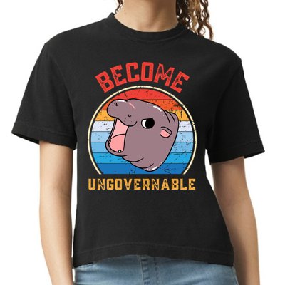 Become Ungovernable Moo Deng Comfort Colors Boxy T-Shirt