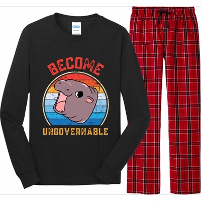 Become Ungovernable Moo Deng Long Sleeve Pajama Set