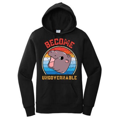 Become Ungovernable Moo Deng Women's Pullover Hoodie