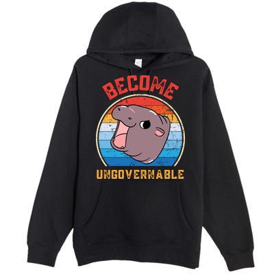 Become Ungovernable Moo Deng Premium Pullover Hoodie