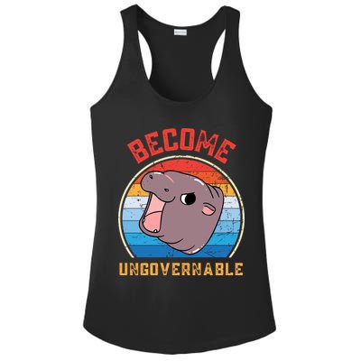 Become Ungovernable Moo Deng Ladies PosiCharge Competitor Racerback Tank