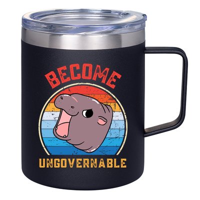 Become Ungovernable Moo Deng 12oz Stainless Steel Coffee Mug