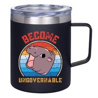 Become Ungovernable Moo Deng 12oz Stainless Steel Coffee Mug