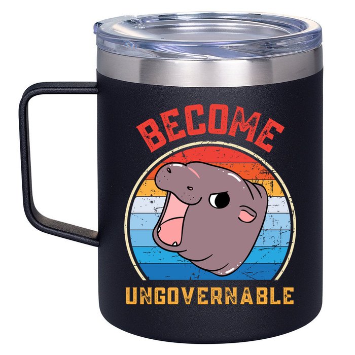 Become Ungovernable Moo Deng 12oz Stainless Steel Coffee Mug