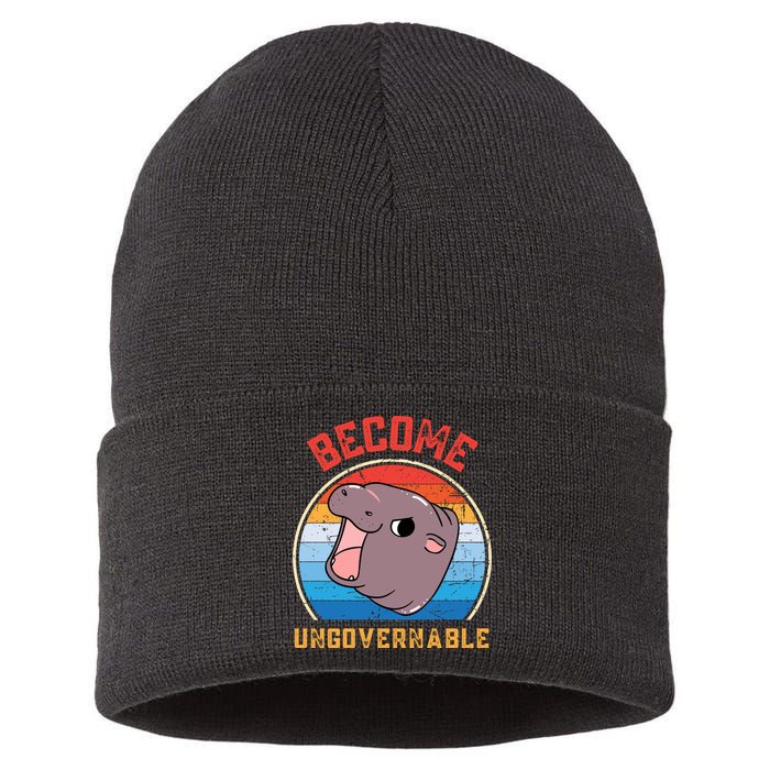 Become Ungovernable Moo Deng Sustainable Knit Beanie
