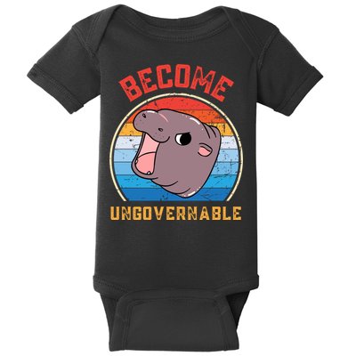 Become Ungovernable Moo Deng Baby Bodysuit