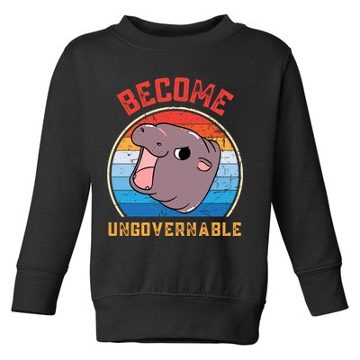 Become Ungovernable Moo Deng Toddler Sweatshirt