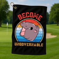 Become Ungovernable Moo Deng Golf Towel