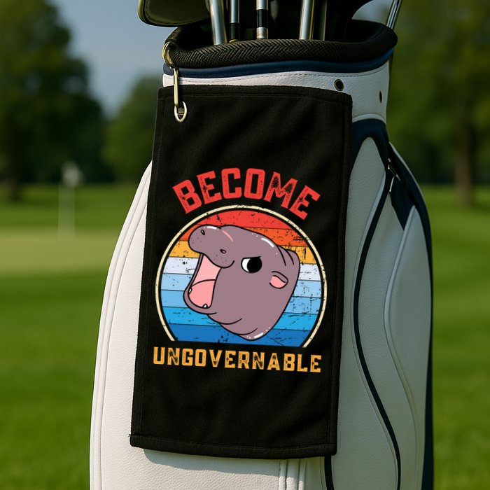 Become Ungovernable Moo Deng Golf Towel