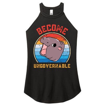 Become Ungovernable Moo Deng Women's Perfect Tri Rocker Tank