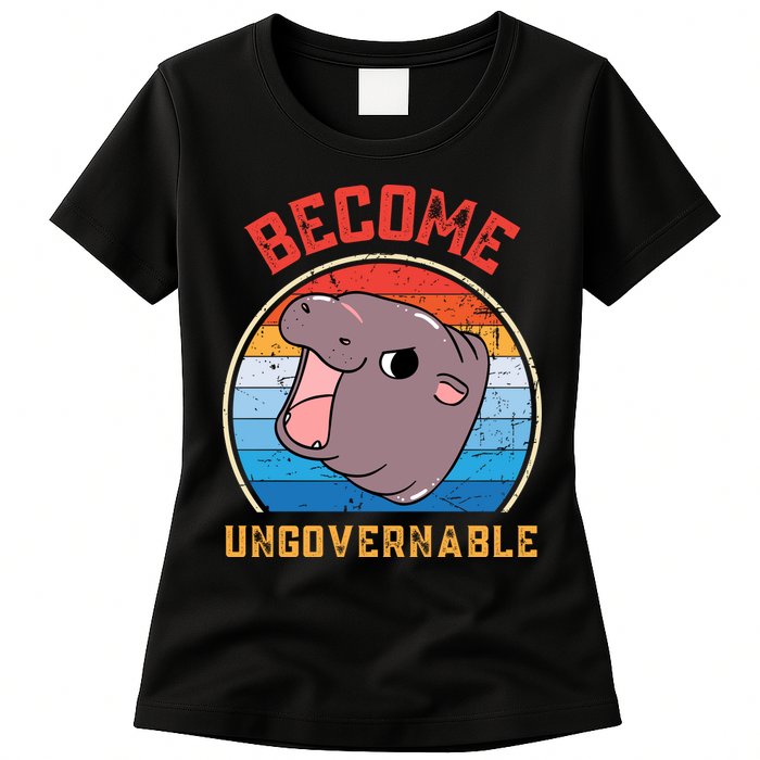 Become Ungovernable Moo Deng Womens T-Shirt
