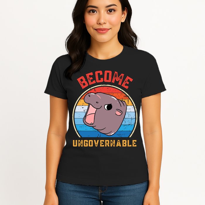 Become Ungovernable Moo Deng Womens T-Shirt
