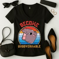 Become Ungovernable Moo Deng Women's V-Neck T-Shirt