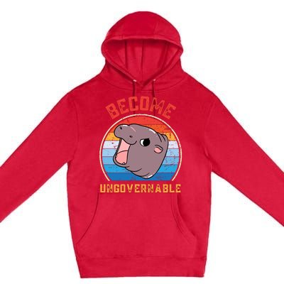 Become Ungovernable Moo Deng Premium Pullover Hoodie