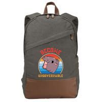 Become Ungovernable Moo Deng Cotton Canvas Backpack