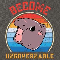 Become Ungovernable Moo Deng Cotton Canvas Backpack