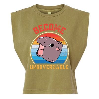 Become Ungovernable Moo Deng Garment-Dyed Women's Muscle Tee
