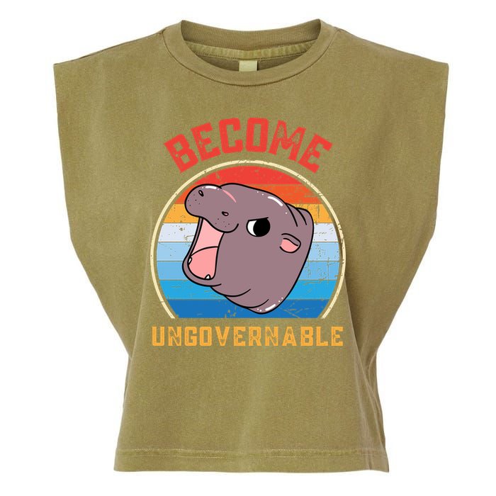 Become Ungovernable Moo Deng Garment-Dyed Women's Muscle Tee
