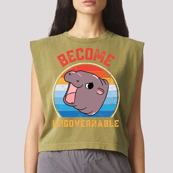 Become Ungovernable Moo Deng Garment-Dyed Women's Muscle Tee