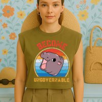 Become Ungovernable Moo Deng Garment-Dyed Women's Muscle Tee