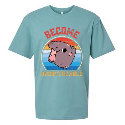 Become Ungovernable Moo Deng Sueded Cloud Jersey T-Shirt