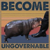 Become Ungovernable Moo Deng Cute Baby Hippo Funny Hippo Cotton Canvas Backpack