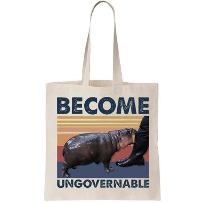 Become Ungovernable Moo Deng Cute Baby Hippo Funny Hippo Bag