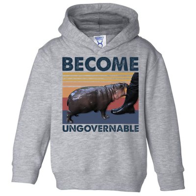 Become Ungovernable Moo Deng Cute Baby Hippo Funny Hippo Toddler Hoodie