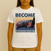 Become Ungovernable Moo Deng Cute Baby Hippo Funny Hippo T-Shirt