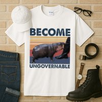 Become Ungovernable Moo Deng Cute Baby Hippo Funny Hippo Tall T-Shirt