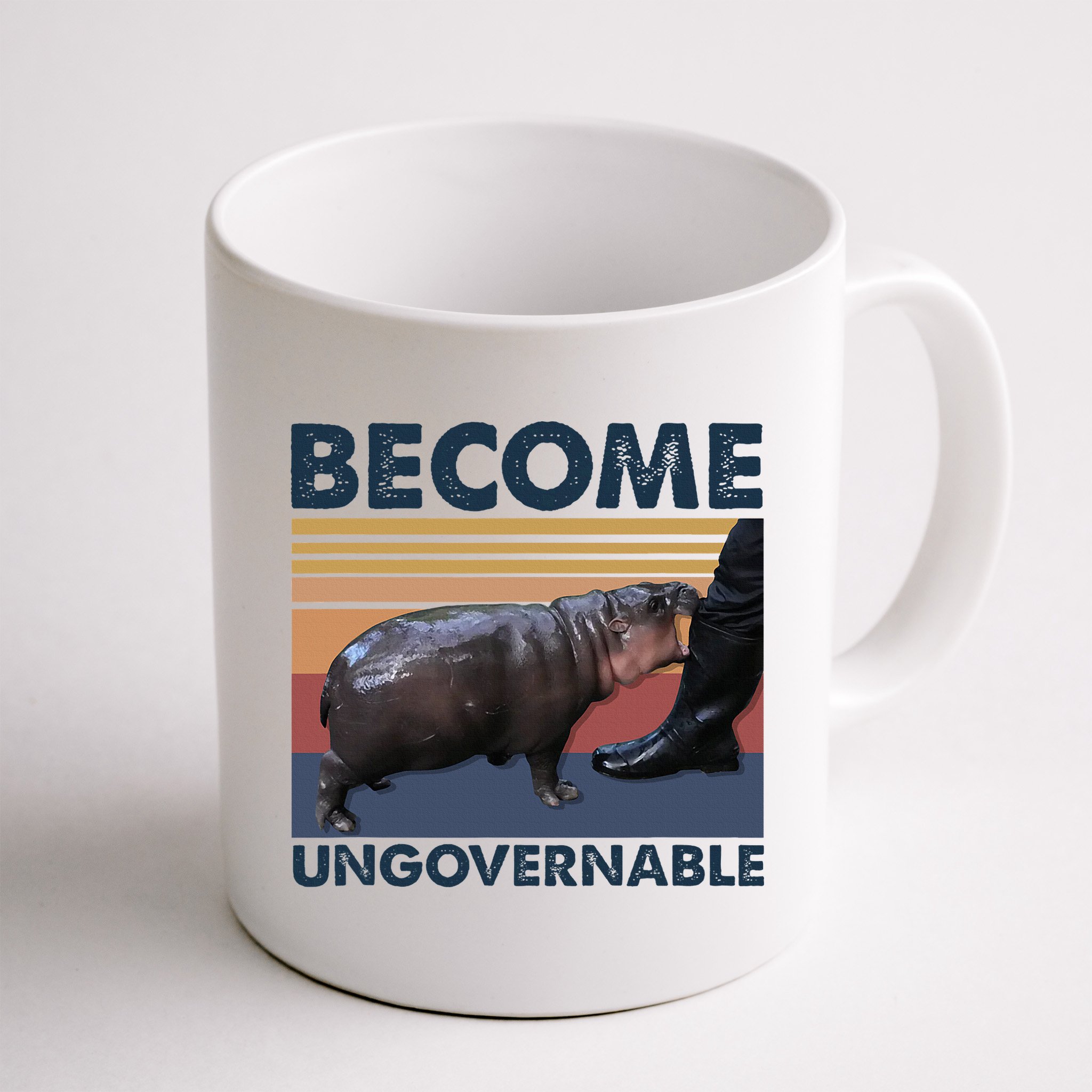 Become Ungovernable Moo Deng Cute Baby Hippo Funny Hippo Mug